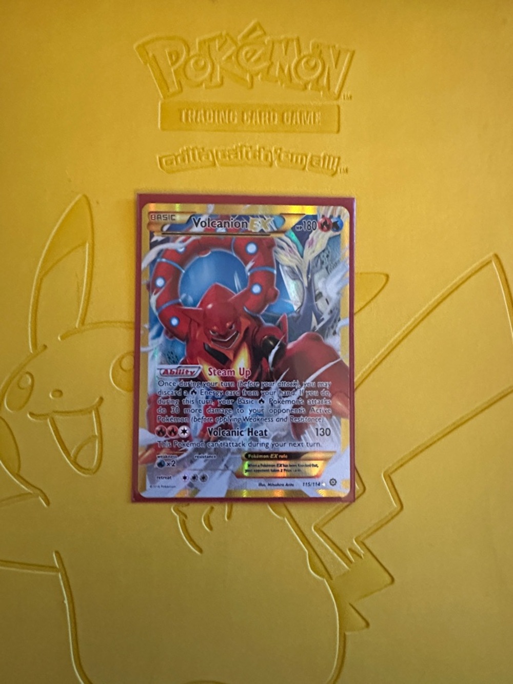 Volcanion EX Pokémon TCG Holo Foil Card - Red